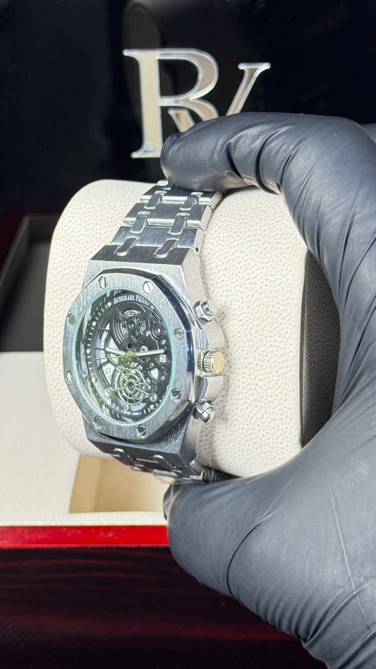 AP Silver Black Dial