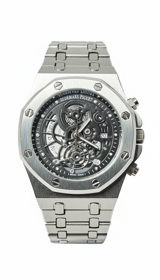 AP Silver Black Dial