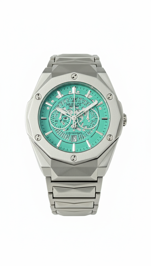 HB Silver Green Diamond Cut