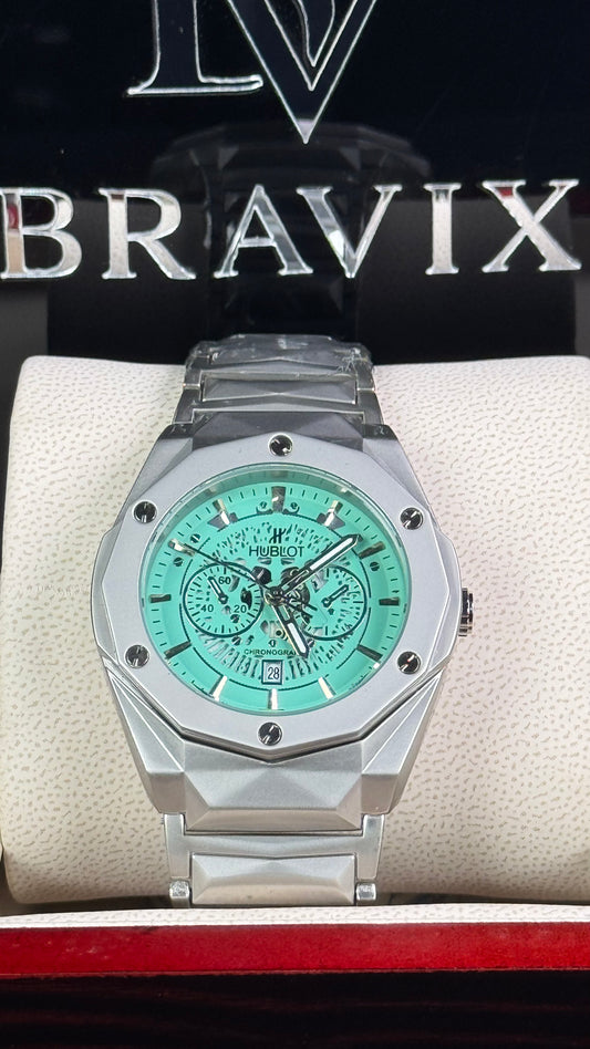 HB Silver Green Diamond Cut