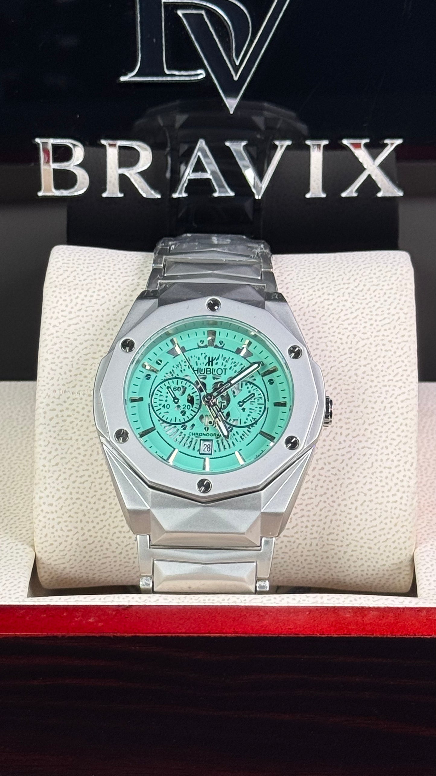 HB Silver Green Diamond Cut