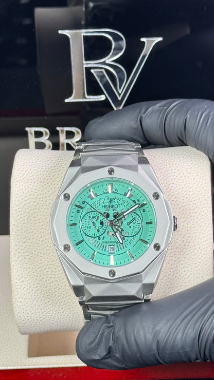 HB Silver Green Diamond Cut