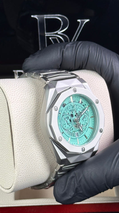 HB Silver Green Diamond Cut