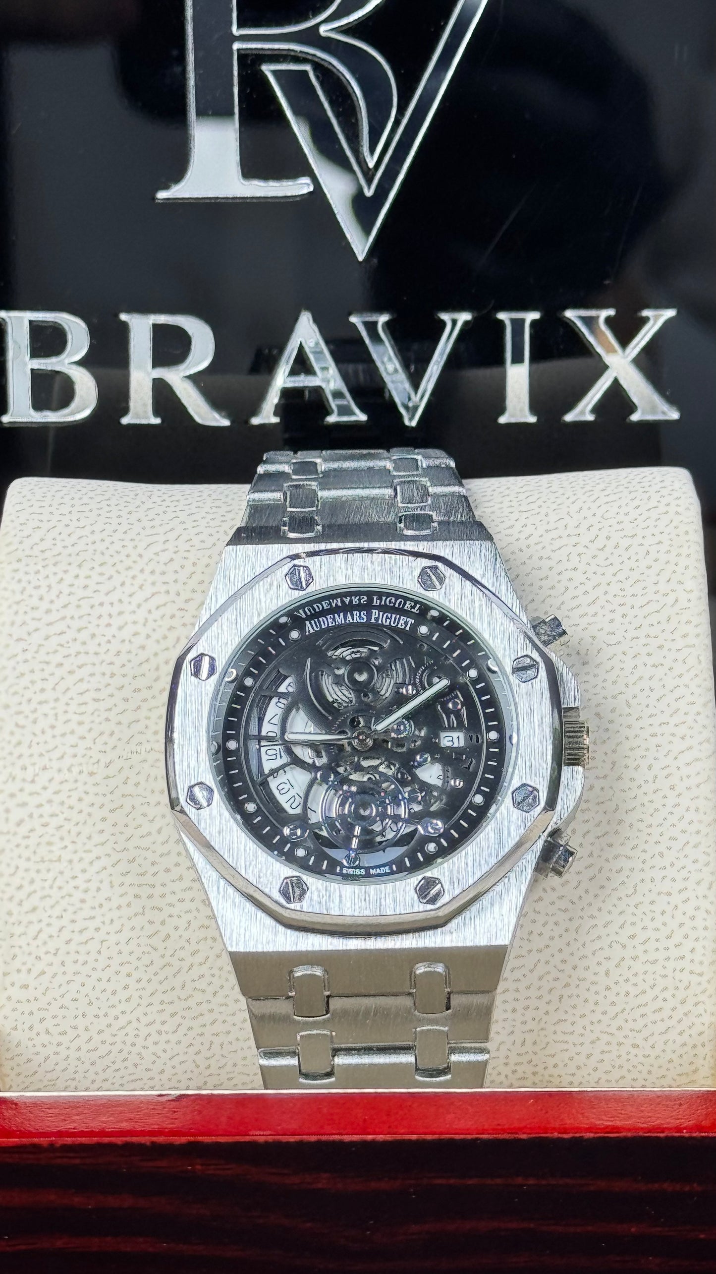 AP Silver Black Dial