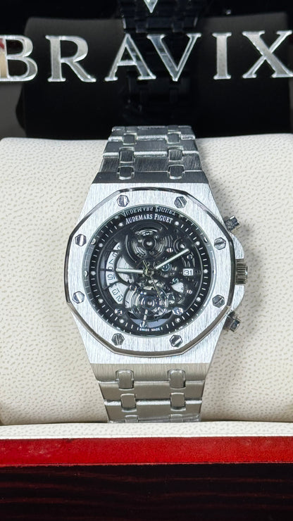 AP Silver Black Dial