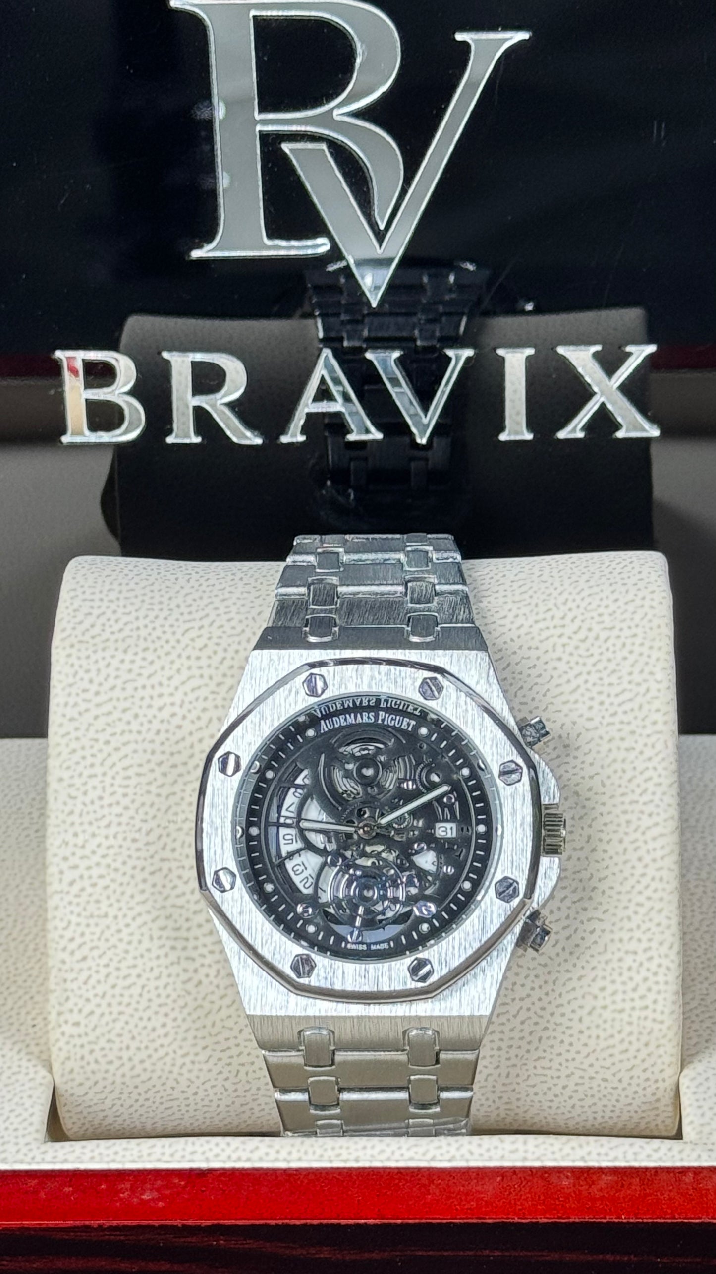 AP Silver Black Dial