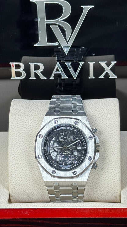 AP Silver Black Dial