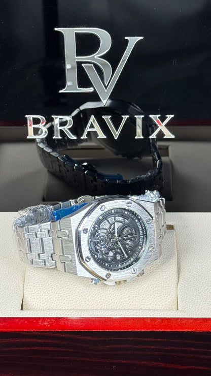 AP Silver Black Dial