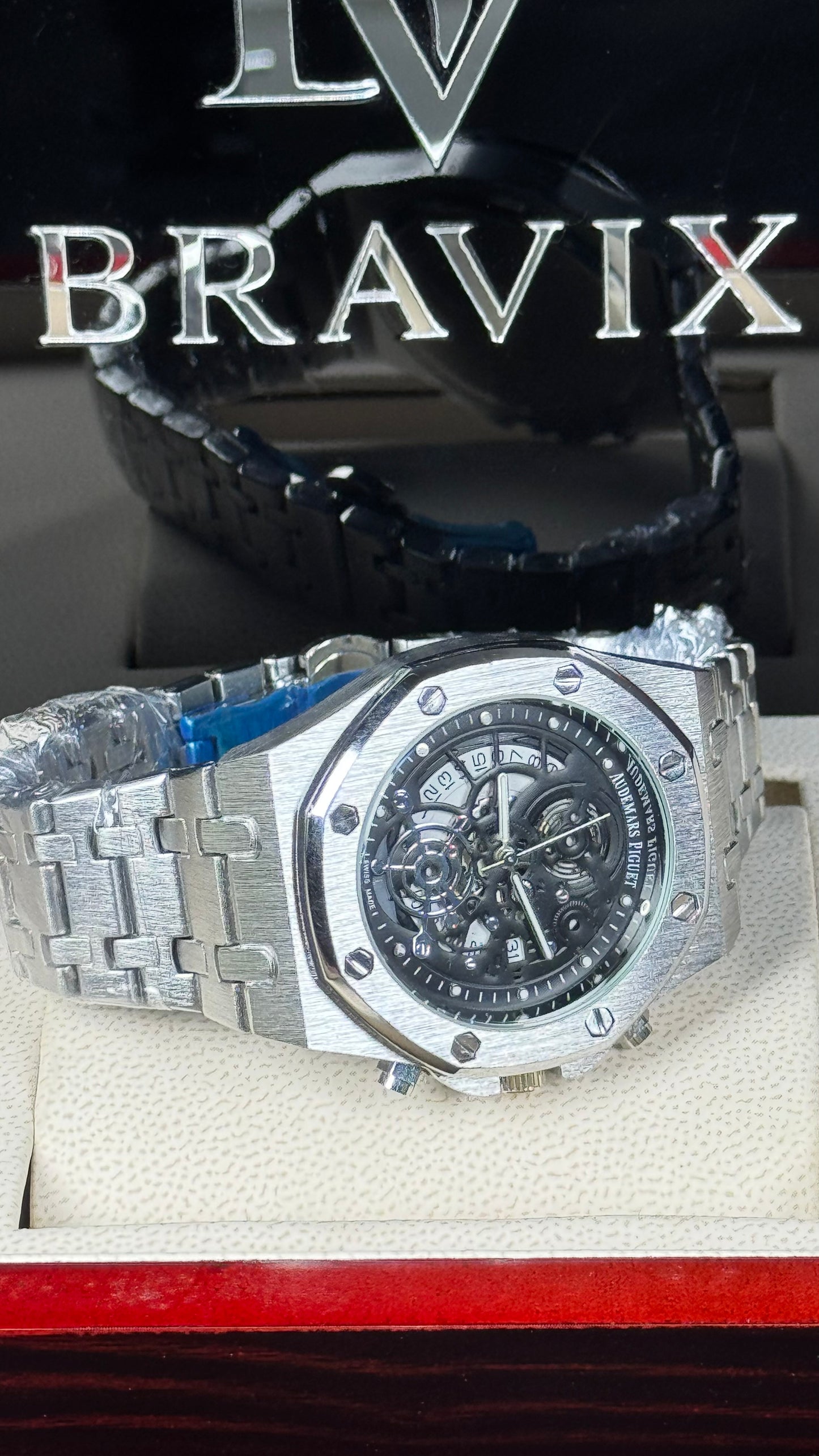 AP Silver Black Dial