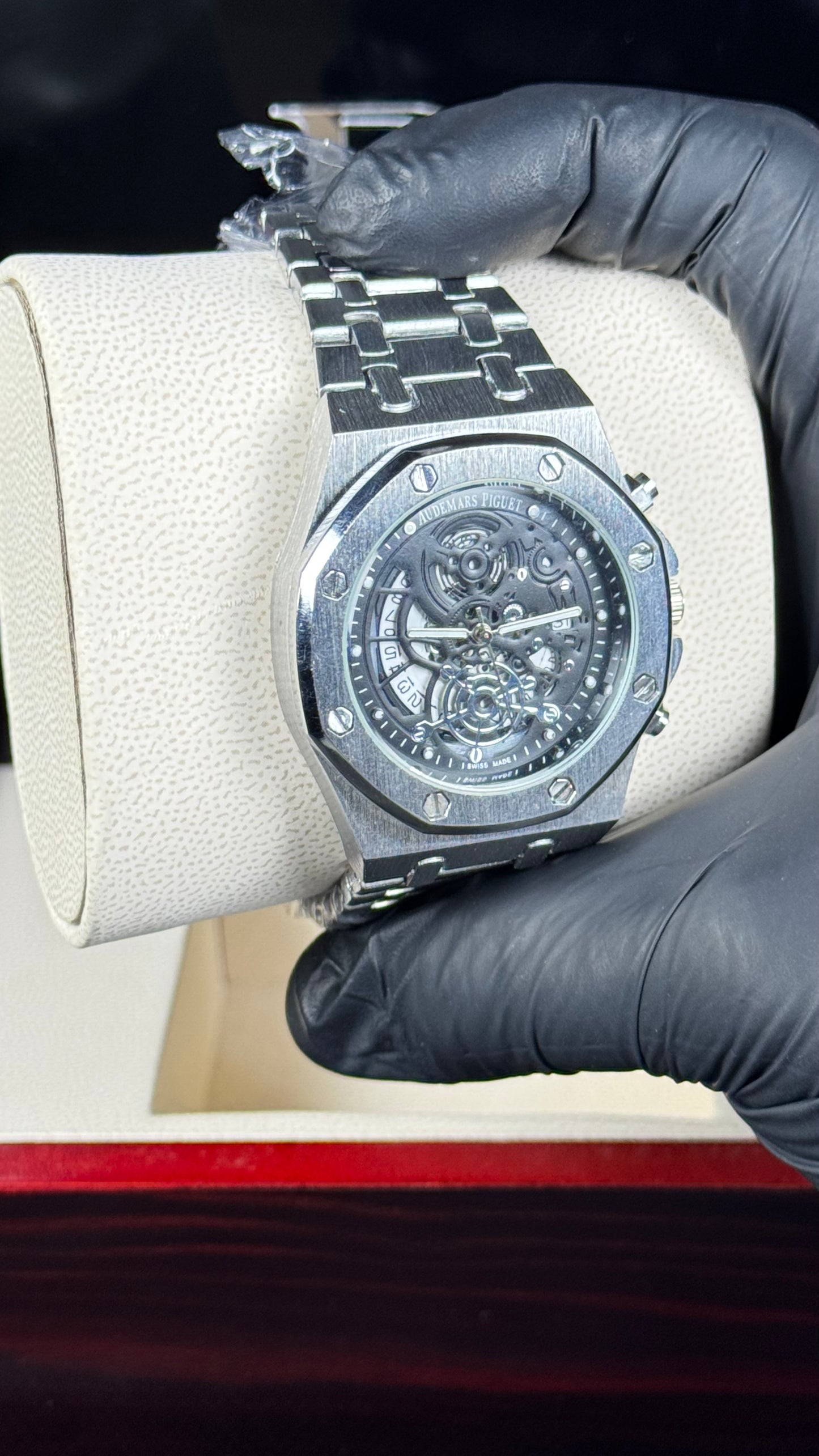 AP Silver Black Dial